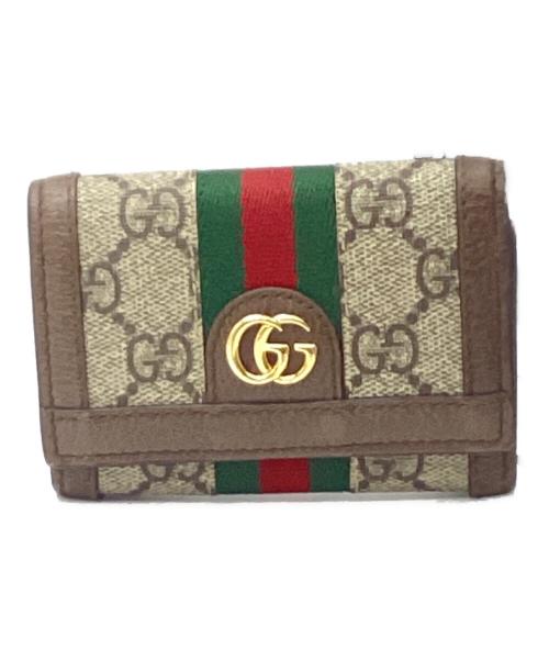 GUCCI（グッチ）GUCCI (グッチ) 3つ折り財布 ブラウンの古着・服飾アイテム