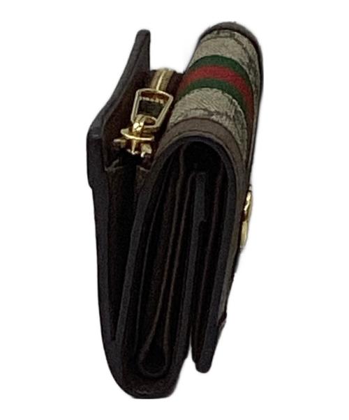 GUCCI（グッチ）GUCCI (グッチ) 3つ折り財布 ブラウンの古着・服飾アイテム