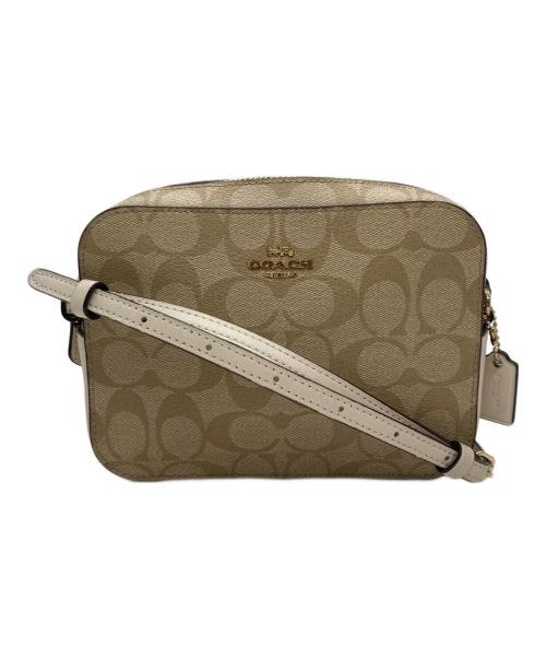 COACH（コーチ）COACH (コーチ) ミニカメラ ショルダーバッグ アイボリー×ベージュの古着・服飾アイテム