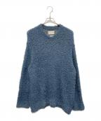 YOKEヨーク）の古着「ブッシーコットンクルーネックニット」｜ブルー