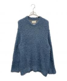 YOKE（ヨーク）の古着「ブッシーコットンクルーネックニット」｜ブルー