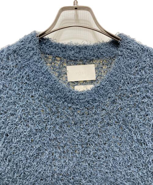 YOKE（ヨーク）YOKE (ヨーク) ブッシーコットンクルーネックニット ブルー サイズ:3の古着・服飾アイテム