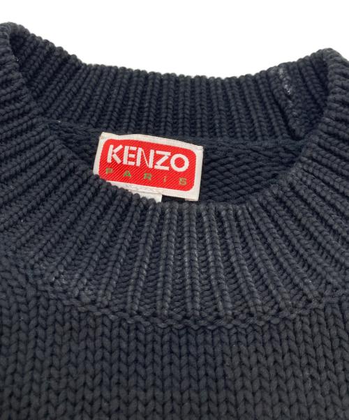 KENZO（ケンゾー）KENZO (ケンゾー) Lucky Tigerチャンキーニットクルーネック ブラック サイズ:Ｍの古着・服飾アイテム