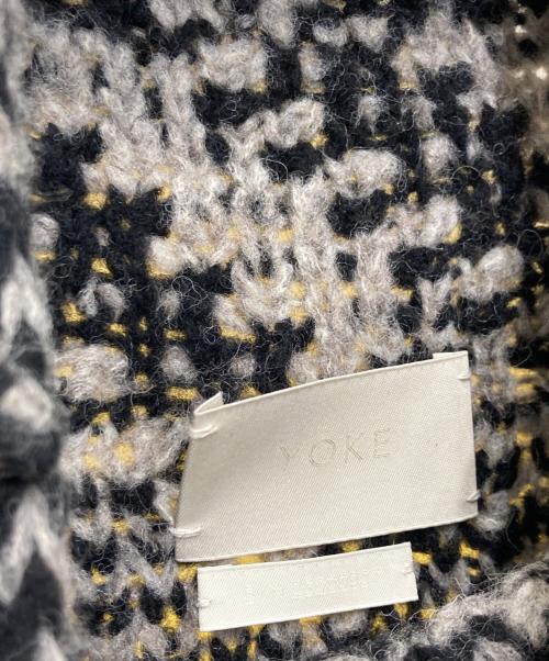 YOKE（ヨーク）YOKE (ヨーク) バイアスハイネックセーター ブラック×ホワイト サイズ:2の古着・服飾アイテム