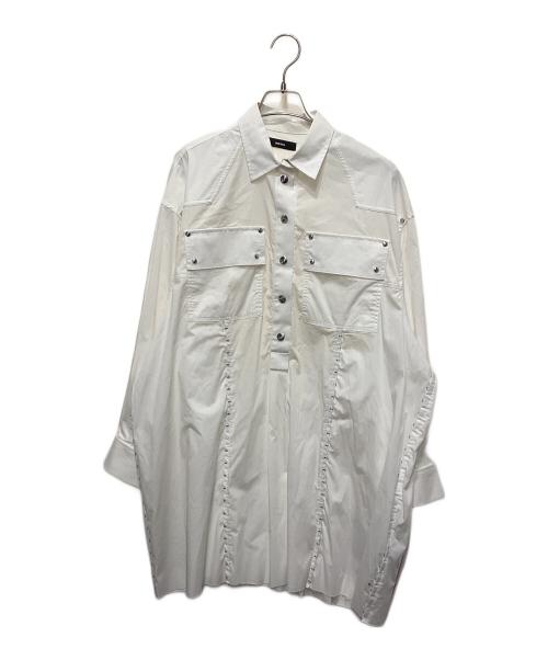 DIESEL（ディーゼル）DIESEL (ディーゼル) シャツワンピース ホワイト サイズ:Ｓの古着・服飾アイテム