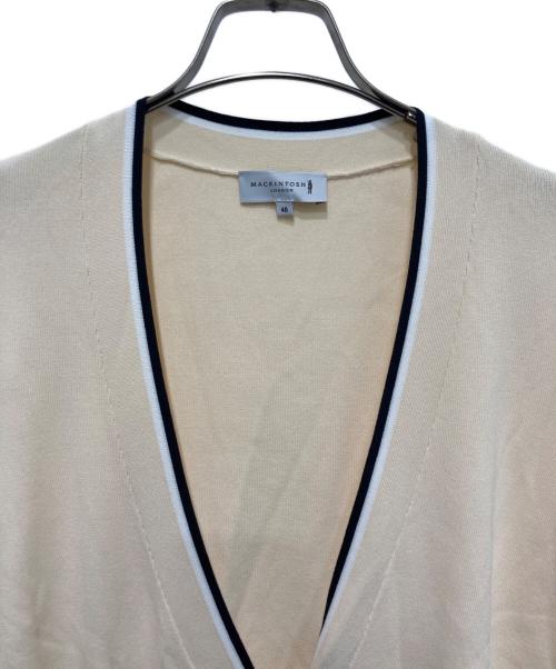 MACKINTOSH LONDON（マッキントッシュ ロンドン）MACKINTOSH LONDON (マッキントッシュ ロンドン) レーヨンニット カーディガン ベージュ サイズ:46の古着・服飾アイテム