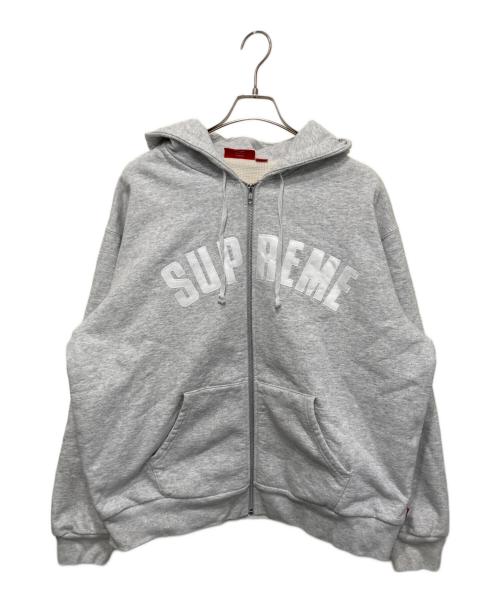 SUPREME（シュプリーム）SUPREME (シュプリーム) アーク サーマル 裏地 ジップアップ フード付きスウェット グレー サイズ:Lの古着・服飾アイテム