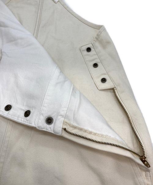 CURRENTAGE（カレンテージ）CURRENTAGE (カレンテージ) デニムオーバーオール ホワイト サイズ:1の古着・服飾アイテム