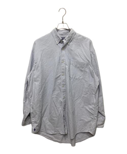 POLO RALPH LAUREN（ポロ・ラルフローレン）POLO RALPH LAUREN (ポロ・ラルフローレン) ボタンダウンストライプシャツ ブルー サイズ:Lの古着・服飾アイテム