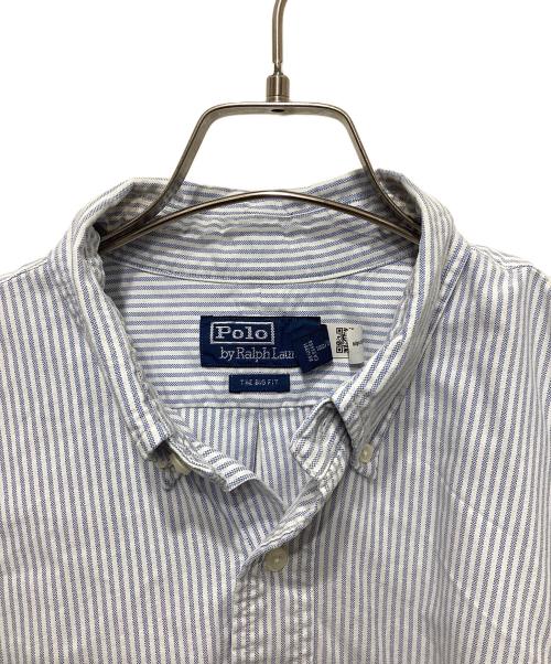 POLO RALPH LAUREN（ポロ・ラルフローレン）POLO RALPH LAUREN (ポロ・ラルフローレン) ボタンダウンストライプシャツ ブルー サイズ:Lの古着・服飾アイテム