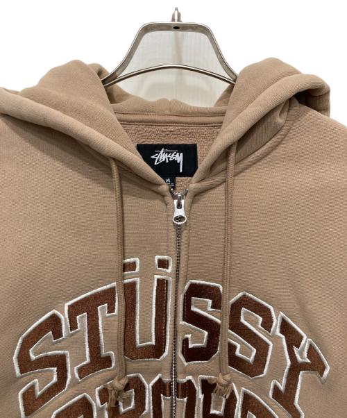 stussy（ステューシー）stussy (ステューシー) ロゴジップフーディ ベージュ サイズ:Ｍの古着・服飾アイテム