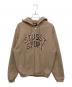 stussy（ステューシー）の古着「ロゴジップフーディ」｜ベージュ