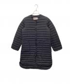 Traditional Weatherwearトラディショナルウェザーウェア）の古着「ノーカラーダウンコート」｜ブラック