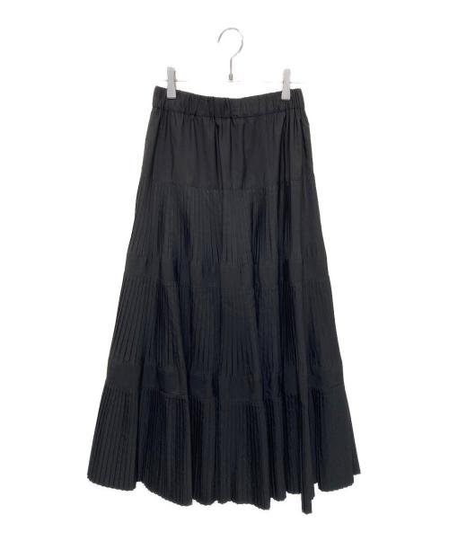 BEARDSLEY（ビアズリー）BEARDSLEY (ビアズリー) プリーツティアードスカート ブラック サイズ:FREEの古着・服飾アイテム