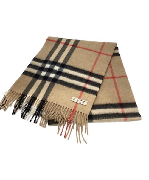 BURBERRY（バーバリー）BURBERRY (バーバリー) ノヴァチェック柄カシミヤマフラー ベージュの古着・服飾アイテム