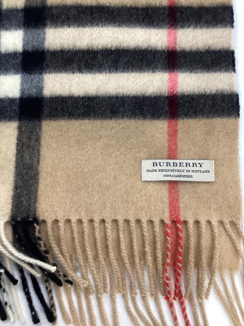 BURBERRY（バーバリー）BURBERRY (バーバリー) ノヴァチェック柄カシミヤマフラー ベージュの古着・服飾アイテム