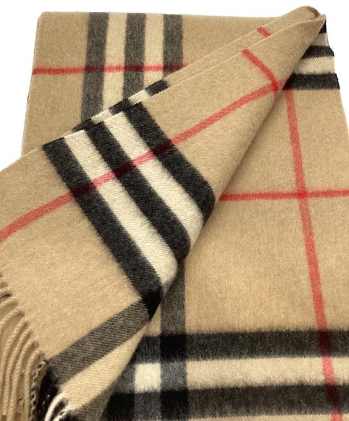 BURBERRY（バーバリー）BURBERRY (バーバリー) ノヴァチェック柄カシミヤマフラー ベージュの古着・服飾アイテム