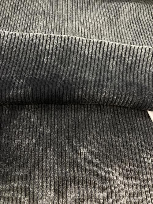 DIESEL（ディーゼル）DIESEL (ディーゼル) コットン デニム切替プルオーバー ニット グレー サイズ:XSの古着・服飾アイテム