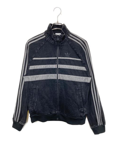 adidas（アディダス）adidas (アディダス) ファースト ブラックデニム トラックトップ ブラック サイズ:Ｍの古着・服飾アイテム