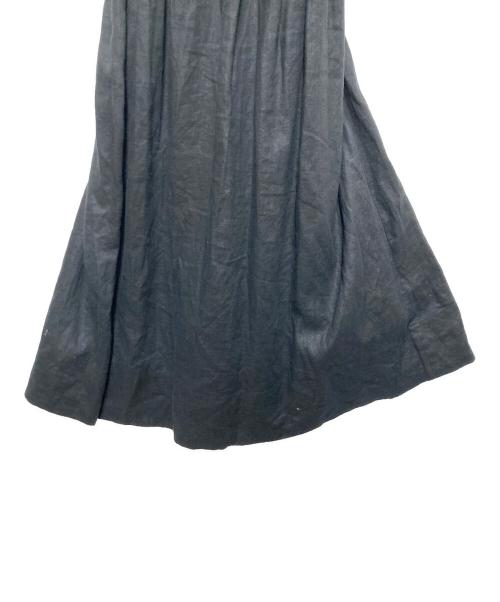 the Barnnet（ザ バーネット）The Barnnet (ザ バーネット) リネンノースリーブワンピース ブラック サイズ:Freeの古着・服飾アイテム