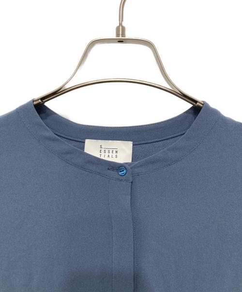 S.ESSENTIALS（エス エッセンシャルズ）S.ESSENTIALS (エス エッセンシャルズ) バンドカラーシャツワンピース ブルー サイズ:38の古着・服飾アイテム