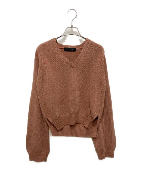 SACRA（サクラ）SACRA (サクラ) ラメスキッパーニット ピンク サイズ:38の古着・服飾アイテム