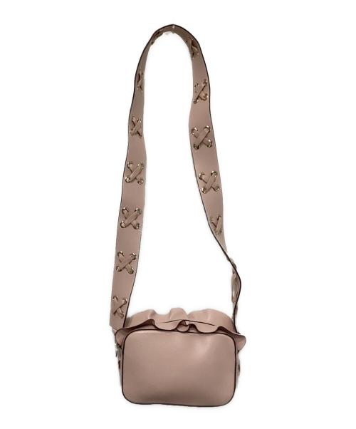 RED VALENTINO（レッドヴァレンティノ）RED VALENTINO (レッドヴァレンティノ) フリルショルダーバッグ ピンクの古着・服飾アイテム