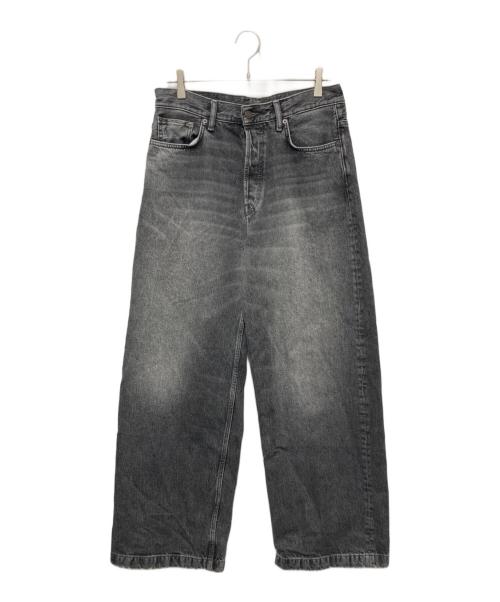 Acne studios（アクネ ストゥディオズ）Acne studios (アクネ ストゥディオズ) ワイドストレートデニムパンツ ブラック サイズ:29×32の古着・服飾アイテム