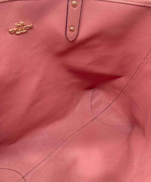 COACH（コーチ）COACH (コーチ) リバーシブルトートバッグ ピンク×ブラウンの古着・服飾アイテム