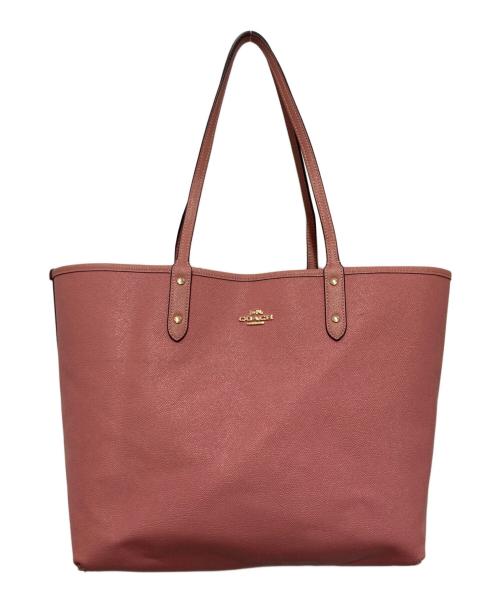 COACH（コーチ）COACH (コーチ) リバーシブルトートバッグ ピンク×ブラウンの古着・服飾アイテム