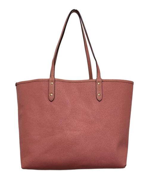 COACH（コーチ）COACH (コーチ) リバーシブルトートバッグ ピンク×ブラウンの古着・服飾アイテム