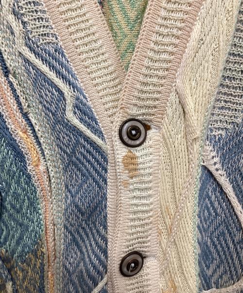 Coogi（クージー）COOGI (クージー) 3Dニットベスト アイボリー×ブルー サイズ:Ｍの古着・服飾アイテム