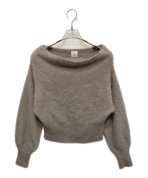 CAPRICIEUX LE'MAGE（カプリシューレマージュ）CAPRICIEUX LE'MAGE (カプリシューレマージュ) FOXカシミアドルマンニット ベージュ サイズ:FREEの古着・服飾アイテム