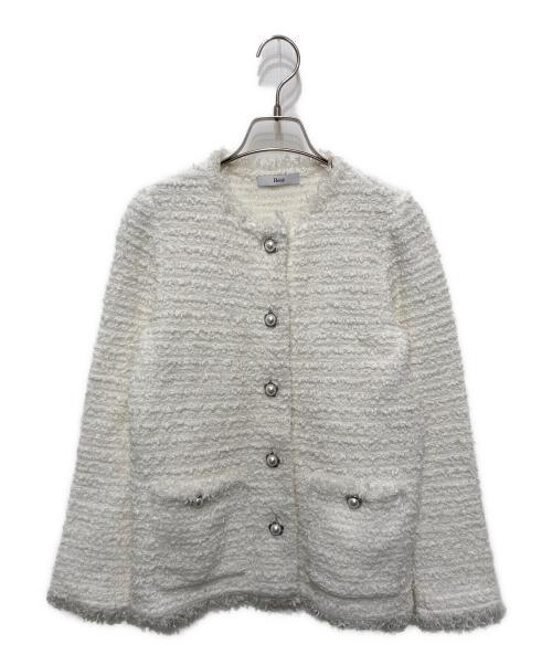 Rene（ルネ）Rene (ルネ) ツイードジャケット ホワイト サイズ:36の古着・服飾アイテム