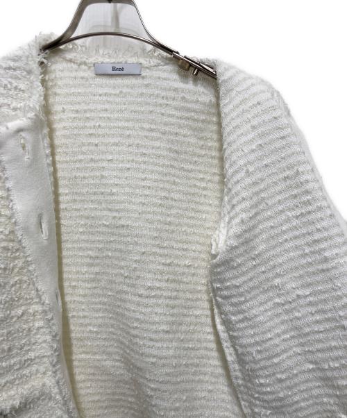 Rene（ルネ）Rene (ルネ) ツイードジャケット ホワイト サイズ:36の古着・服飾アイテム