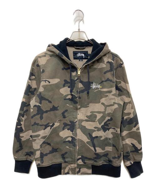 stussy（ステューシー）stussy (ステューシー) キャンバスワーカージップフーディ ベージュ サイズ:Ｓの古着・服飾アイテム
