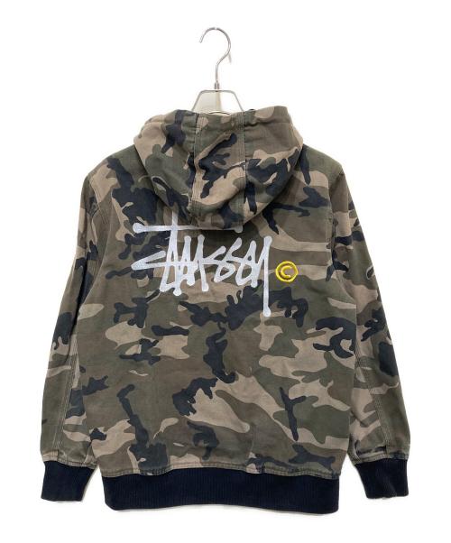 stussy（ステューシー）stussy (ステューシー) キャンバスワーカージップフーディ ベージュ サイズ:Ｓの古着・服飾アイテム