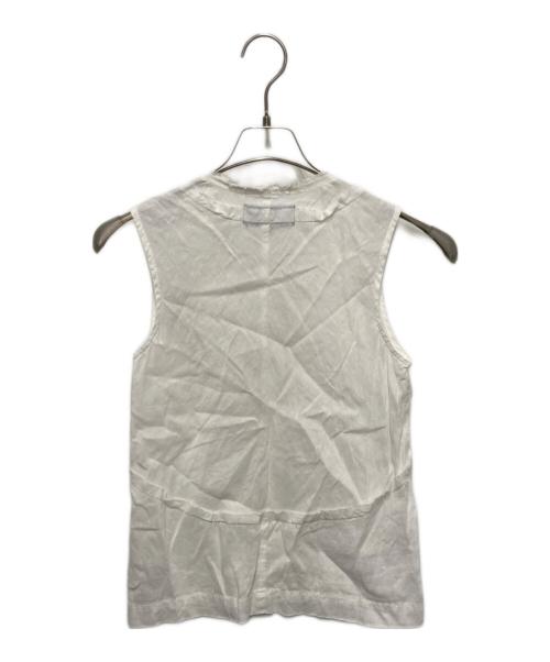 tricot COMME des GARCONS（トリココムデギャルソン）tricot COMME des GARCONS (トリココムデギャルソン) 花装飾ノースリーブブラウス ホワイト サイズ:Sの古着・服飾アイテム