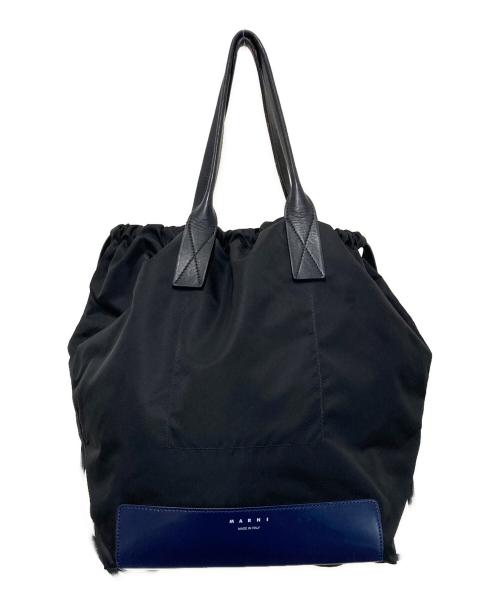MARNI（マルニ）MARNI (マルニ) 巾着型ナイロンバックパック ブラックの古着・服飾アイテム