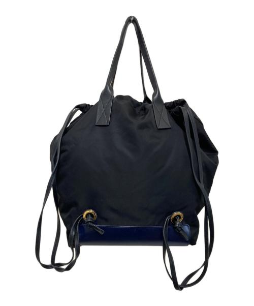 MARNI（マルニ）MARNI (マルニ) 巾着型ナイロンバックパック ブラックの古着・服飾アイテム