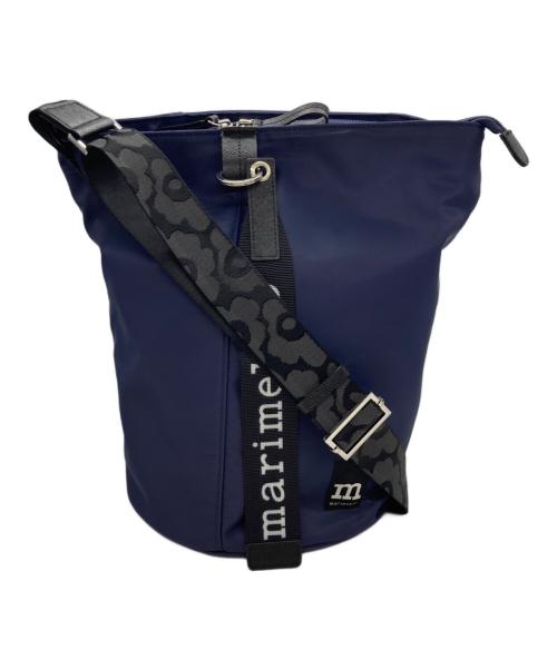 marimekko（マリメッコ）marimekko (マリメッコ) オールデイ バケットショルダーバッグ ネイビーの古着・服飾アイテム