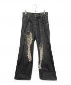 YUKI HASHIMOTOユウキハシモト）の古着「TWISTED JEANS」｜ブラック