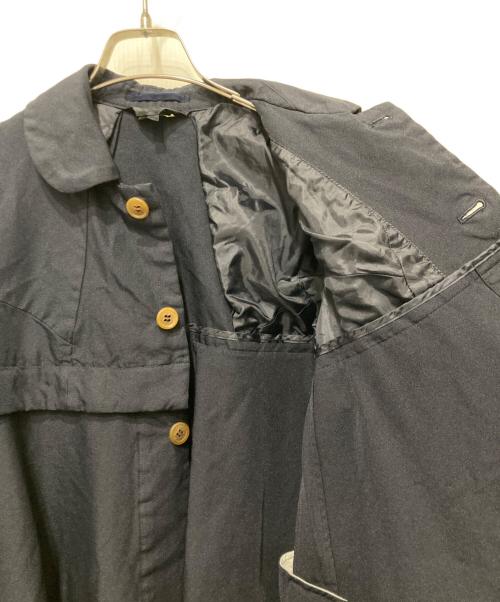 COMME des GARCONS（コムデギャルソン）COMME des GARCONS (コムデギャルソン) 縮絨ポリ丸襟ドッキングコート ネイビー サイズ:Ｓの古着・服飾アイテム