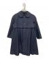COMME des GARCONS（コムデギャルソン）の古着「縮絨ポリ丸襟ドッキングコート」｜ネイビー