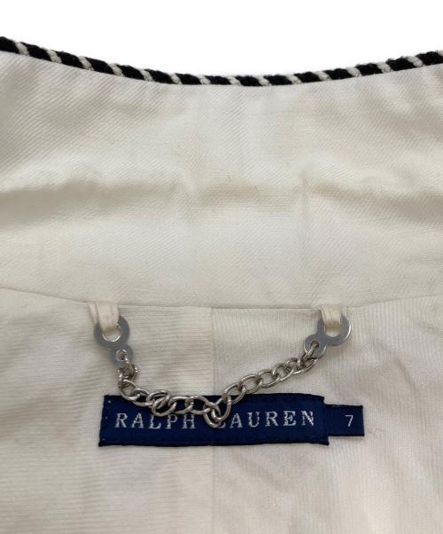 RALPH LAUREN（ラルフローレン）RALPH LAUREN (ラルフローレン) エンブレム刺繍ブレザー ホワイト サイズ:7の古着・服飾アイテム
