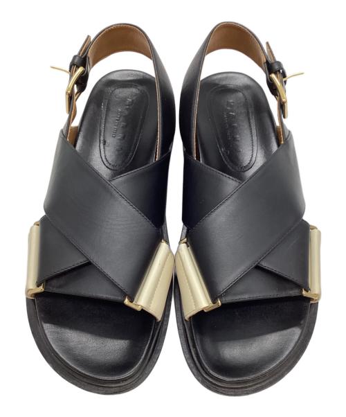 MARNI（マルニ）MARNI (マルニ) クリスクロスサンダル ブラック サイズ:39の古着・服飾アイテム