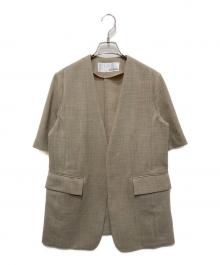 Whim Gazette（ウィムガゼット）の古着「ジュートライクハーフスリーブジャケット」｜ベージュ