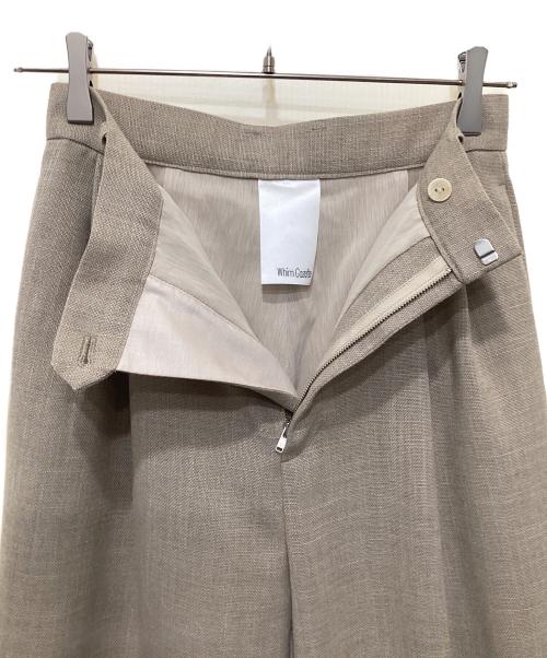 Whim Gazette（ウィムガゼット）Whim Gazette (ウィムガゼット) ジュートライクタックパンツ ベージュ サイズ:34の古着・服飾アイテム
