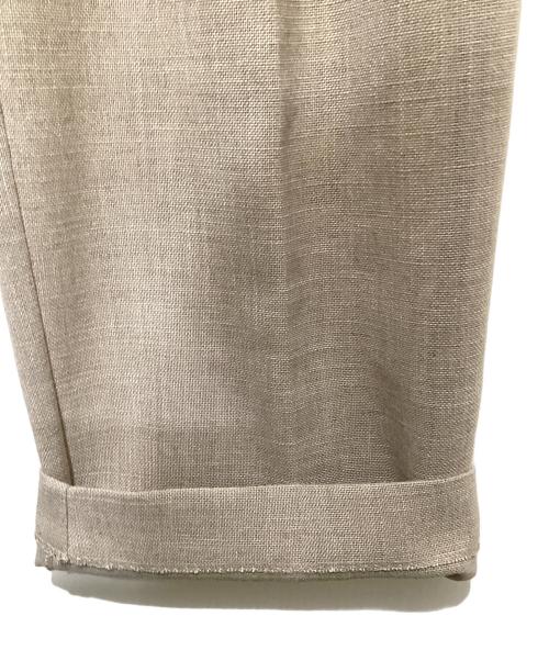 Whim Gazette（ウィムガゼット）Whim Gazette (ウィムガゼット) ジュートライクタックパンツ ベージュ サイズ:34の古着・服飾アイテム