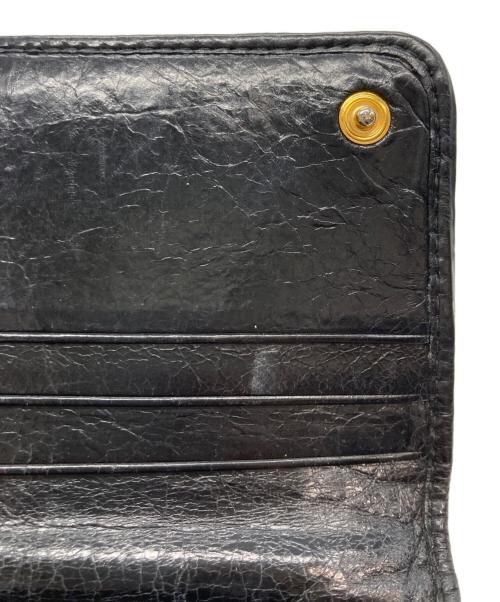 MIU MIU（ミュウミュウ）MIU MIU (ミュウミュウ) マテラッセ ロングウォレット ブラックの古着・服飾アイテム